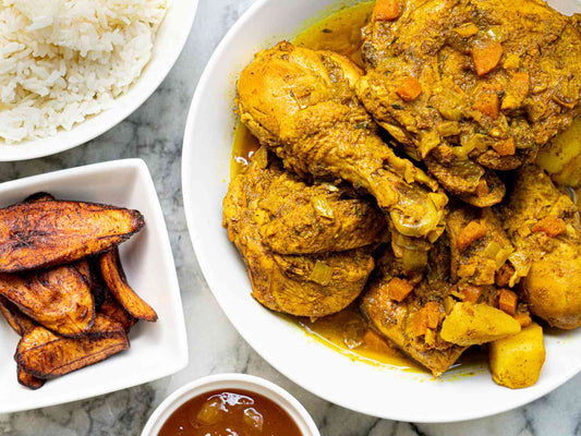 Cena de pollo al curry para dos